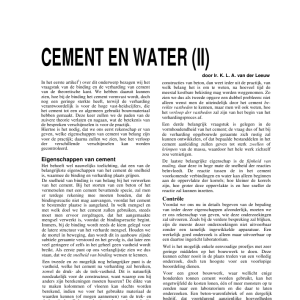 Cement en water (II)