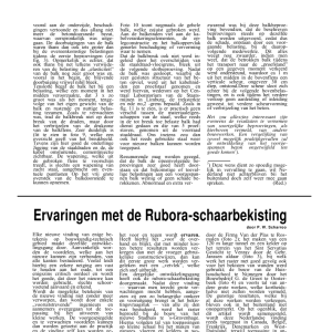 Ervaringen met de Rubora-schaarbekisting