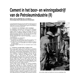 Cement in het boor- en winningsbedrijf van de petroleumindustrie (II)