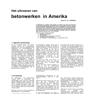 Het uitvoeren van betonwerken in Amerika