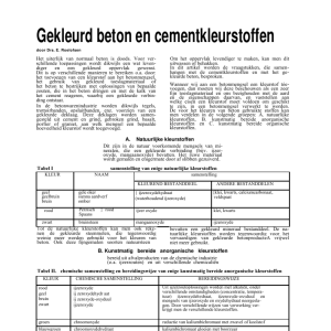 Gekleurd beton en cementkleurstoffen