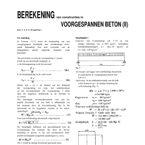 Berekening van constructies in voorgespannen beton (II)