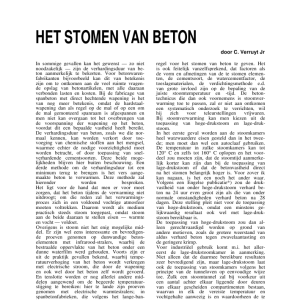 Het stomen van beton