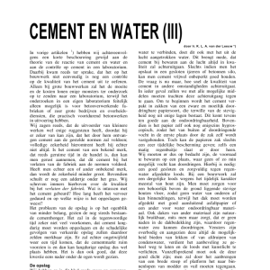 Cement en water (III)
