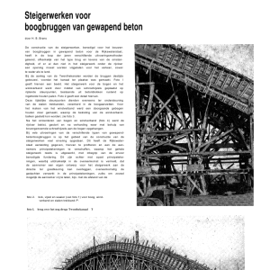 Steigerwerken voor boogbruggen van gewapend beton