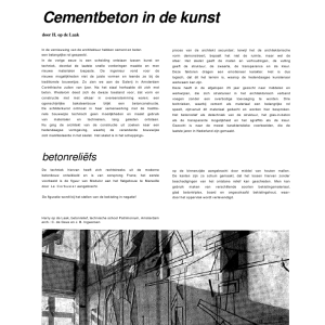 Cementbeton in de kunst