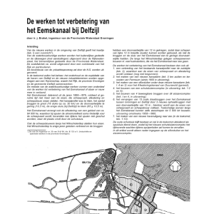 De werken tot verbetering van het Eemskanaal bij Delfszijl
