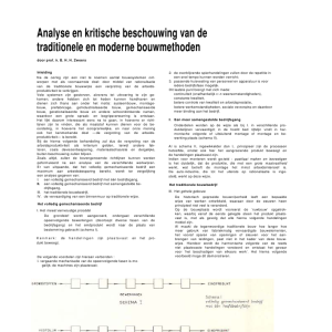 Analyse en kritische beschouwing van de traditionele en moderne bouwmethoden
