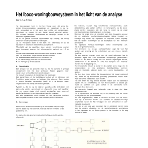 Het Iboco-woningbouwsysteem in het licht van de analyse