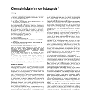 Chemische hulpstoffen voor betonspecie