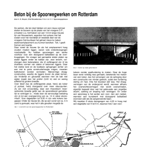 Beton bij de spoorwegwerken om Rotterdam