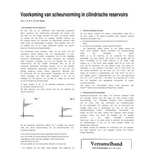 Voorkoming van scheurvorming in cilindrische reservoirs