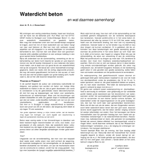 Waterdicht beton en wat daarmee samenhangt