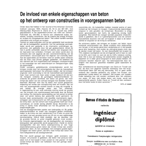 De invloed van enkele eigenschappen van beton op het ontwerp van constructies in voorgespannen beton
