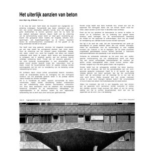 Het uiterlijk aanzien van beton