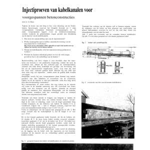 Injectieproeven van kabelkanalen voor voorgespannen betonconstructies