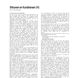 Siliconen en kunstharsen (VI)