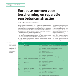 Europese normen bescherming en reparatie betonconstructies