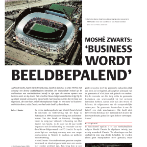 Moshé Zwarts - Business wordt beeldbepalend