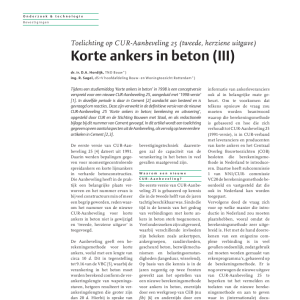 Korte ankers in beton (III) - Toelichting CUR-Aanbeveling 25