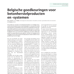 Belgische goedkeuringen voor betonherstelproducten en -systemen