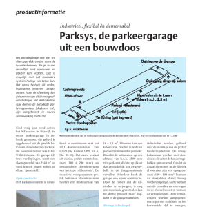 Parksys, de parkeergarage uit een bouwdoos