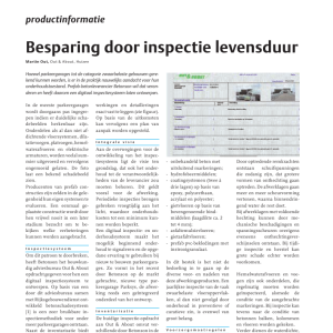 Besparing door inspectie levensduur