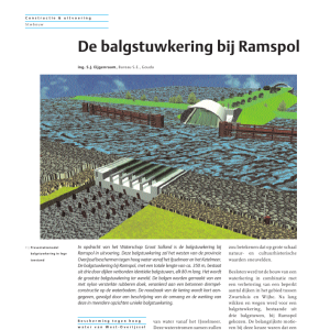 De balgstuwkering bij Ramspol