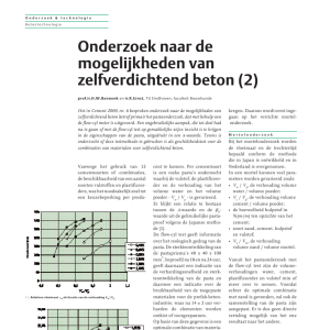 Onderzoek naar de mogelijkheden van zelfverdichtend beton (2)