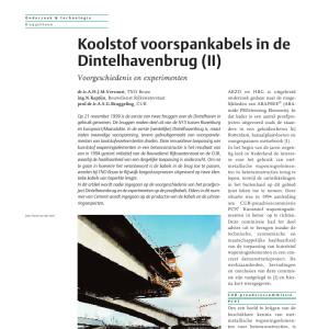Koolstof voorspankabels in de Dintelhavenbrug (II)