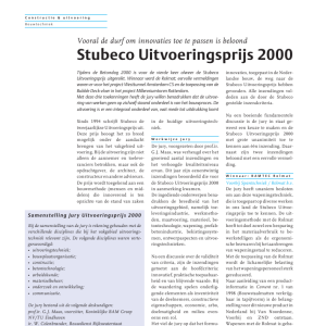 Stubeco Uitvoeringsprijs 2000