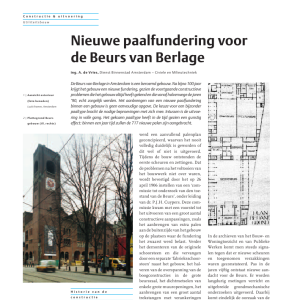 Nieuwe paalfundering voor de Beurs van Berlage