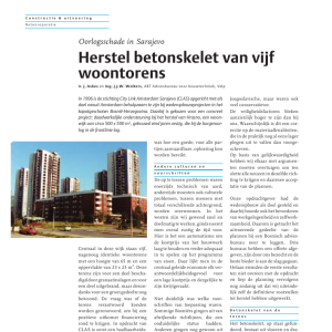 Herstel betonskelet van vijf woontorens