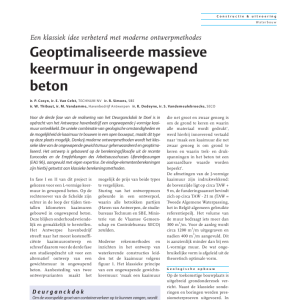 Geoptimaliseerde massieve keermuur in ongewapend beton