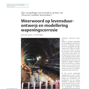Weerwoord levensduurontw en modellering wapeningsc