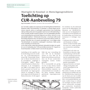 Toelichting op CUR-Aanbeveling 79