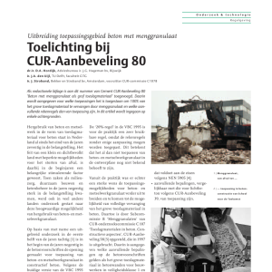 Toelichting bij CUR-Aanbeveling 80