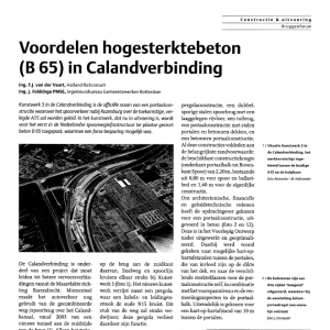 Voordelen hogesterktebeton (B65) in Calandverbinding