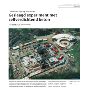 Geslaagd experiment met zelfverdichtend beton