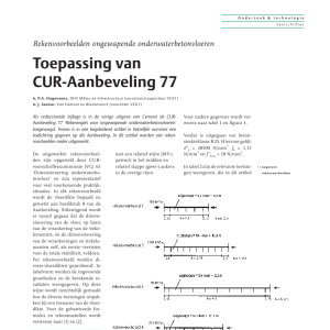 Toepassing van CUR-Aanbeveling 77