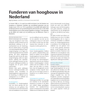 Funderen hoogbouw in NL