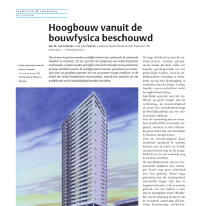 Hoogbouw vanuit bouwfysica beschouwd