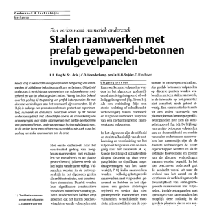 Stalen raamwerken  met prefab gew-betonnen invulg