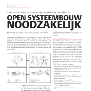 Open systeembouw noodzakelijk