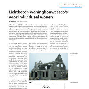 Lichtbeton woningbouwcasco's voor individueel wonen