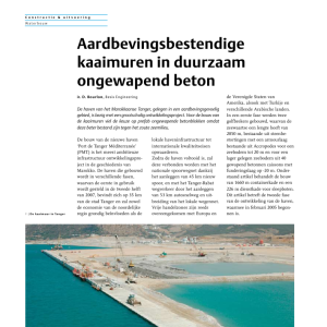 Aardbevingsbestendige kaaimuren in duurzaam ongewapend betons