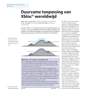 Duurzame toepassing van Xbloc wereldwijd