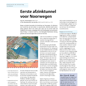 Eerste afzinktunnel voor Noorwegen