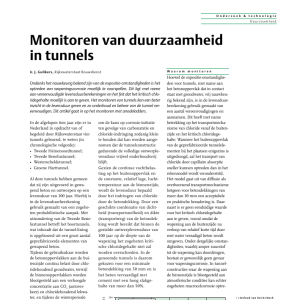 Monitoren van duurzaamheid in tunnels