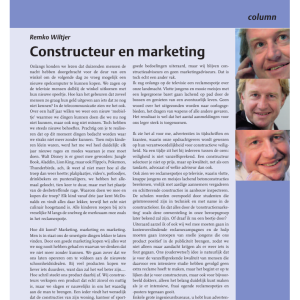 Column Remko Wiltjer Constructeur en Marketing